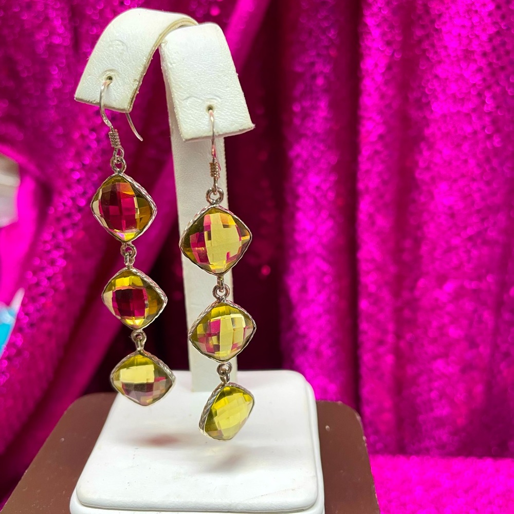 Sterling Silver Citrine  earrings